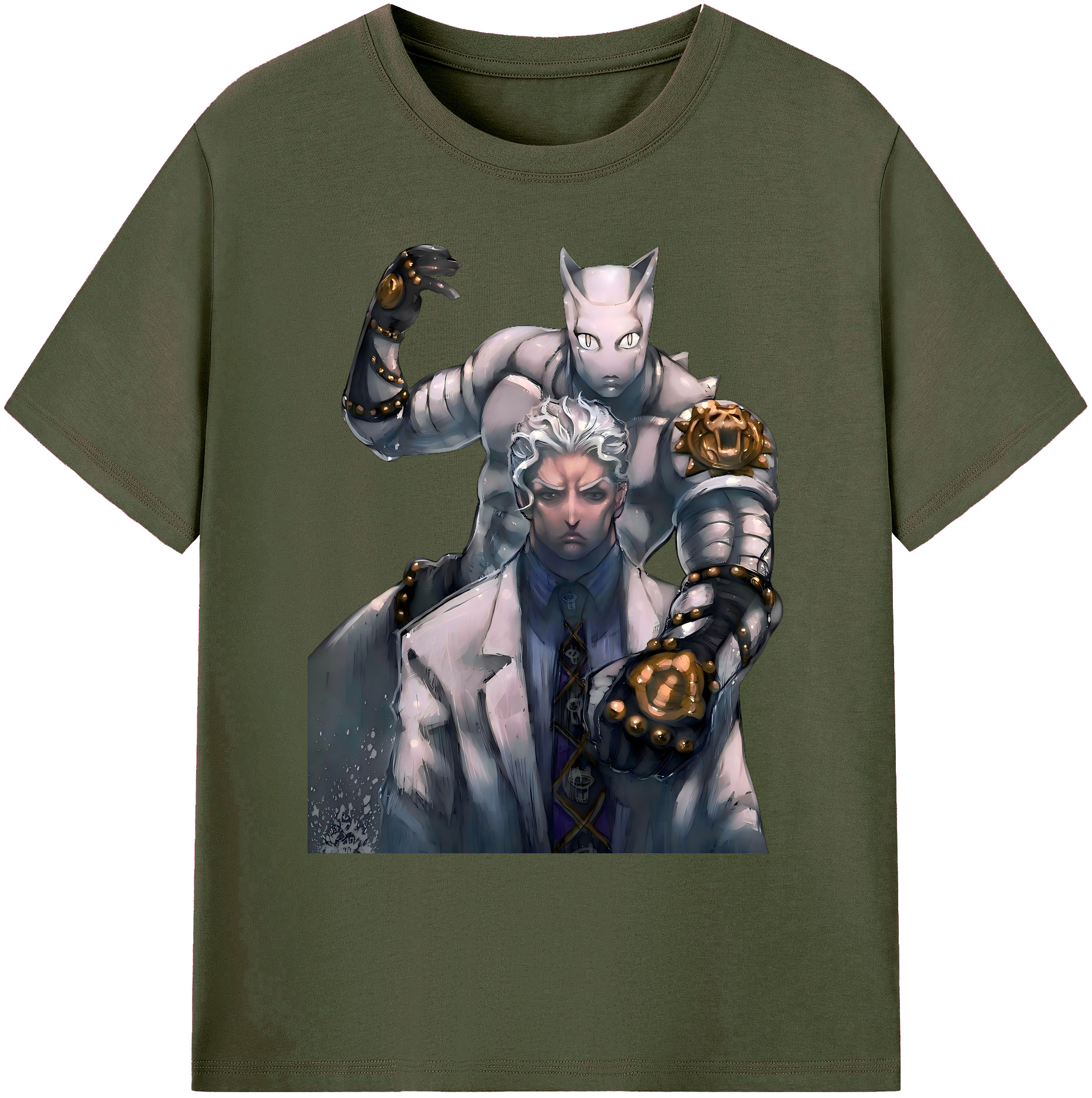 （画像用） ジョジョの奇妙な冒険 きら よしかげ JoJo's Bizarre Adventure Kira Yoshikage 綿100％ メンズ半袖Tシャツ｜肌触りやわらか＆通気性